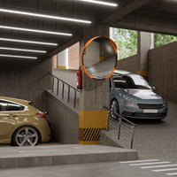 sixty centimeter acrylic convex mirror for blind corner visibility and accident prevention