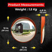convex mirror for blind spot monitoring and collision prevention