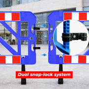 1.5 Meter Blue Safety Barricade | Crowd Control Barrier with Weighted Base