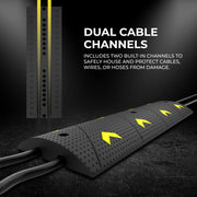 heavy duty speed ramp cable protector for pedestrian and vehicle traffic