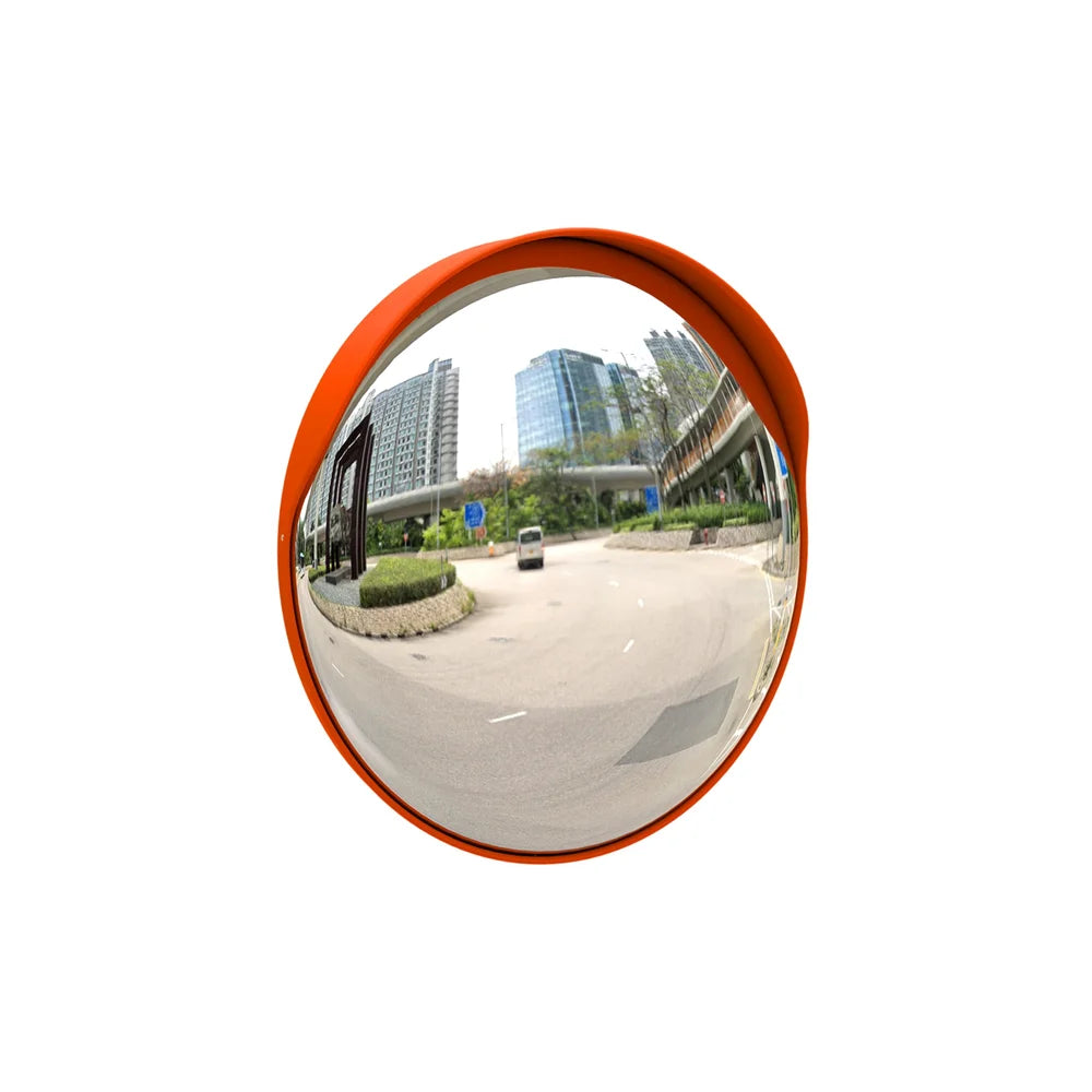 wide angle convex safety mirror for enhanced visibility and security