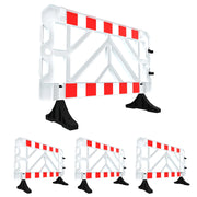 1.5 Meter White Crowd Control Barrier | Modular Safety Barrier with Weighted Base