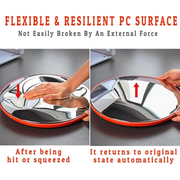 orange security convex mirror for commercial facilities and workplace monitoring