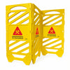 Foldable Yellow Maintenance Barrier – Portable Plastic Safety Fence with Maintenance In Progress Sign