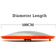 orange convex safety mirror for garages, driveways and vehicle areas