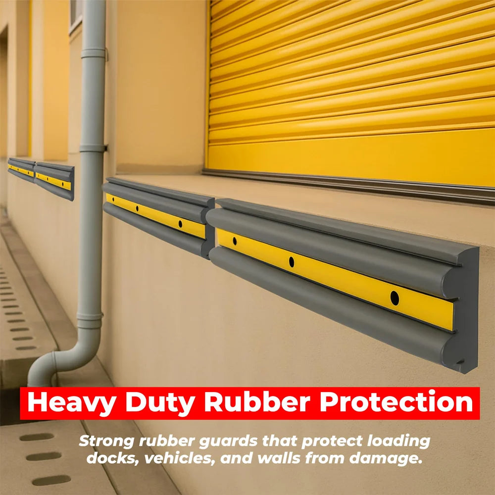 grey reflective PVC wall guard for impact and surface protection