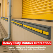 grey reflective PVC wall guard for impact and surface protection