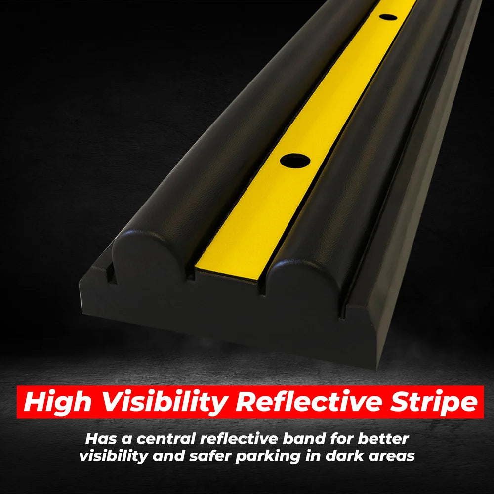 heavy duty black PVC wall guard with reflective markings
