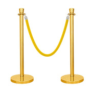 Gold Crowd Control Stanchions 100cm with 1.5m Golden Velvet Rope