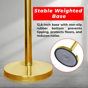 Gold Crowd Control Stanchions 100cm with 1.5m Blue Velvet Rope