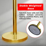 Gold Crowd Control Stanchions 100cm with 1.5m Blue Twisted Rope