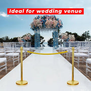 Gold Crowd Control Stanchions 100cm with 1.5m Golden Velvet Rope