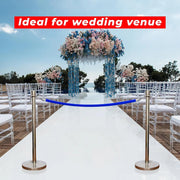Silver Crowd Control Stanchions 100cm with 1.5m Blue Velvet Rope