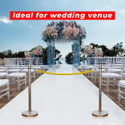 Silver Crowd Control Stanchions 100cm with 1.5m Golden Velvet Rope
