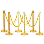 Gold Crowd Control Stanchions 100cm with 1.5m Golden Velvet Rope