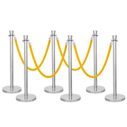 Silver Crowd Control Stanchions 100cm with 1.5m Golden Velvet Rope