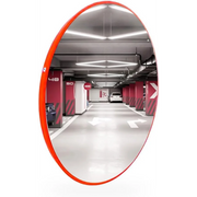 orange convex safety mirror for indoor and outdoor wide angle visibility