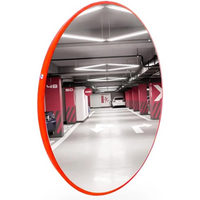 orange convex safety mirror for indoor and outdoor wide angle visibility