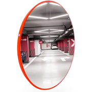 orange convex safety mirror for indoor and outdoor wide angle visibility