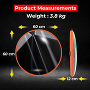 orange convex security mirror for indoor surveillance and blind spots