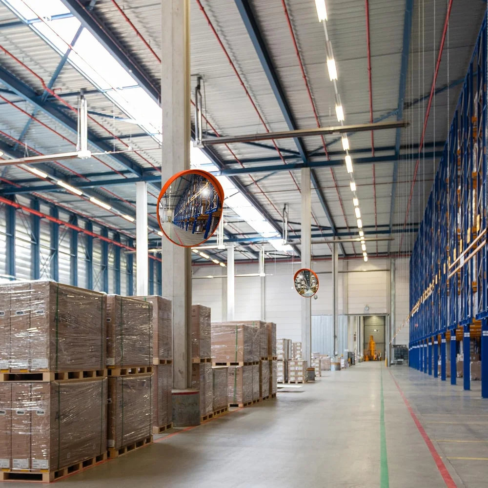 outdoor convex security mirror for blind spot monitoring and safety