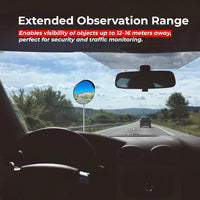 black convex mirror for outdoor parking area safety and visibility