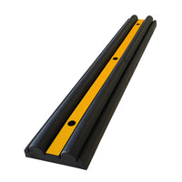 black PVC wall bumper protector with reflective safety markings