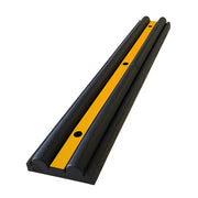 black PVC wall bumper protector with reflective safety markings