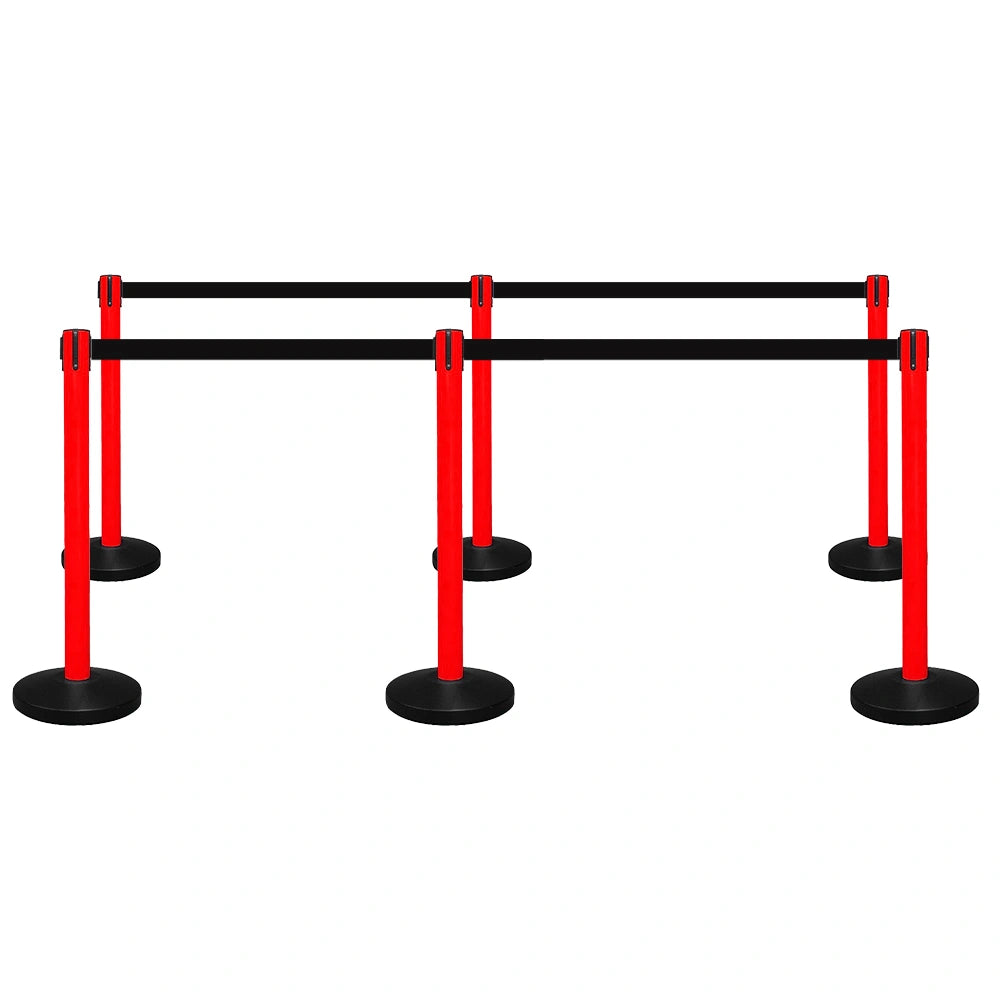 set of 6 pcs queue barrier 