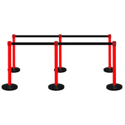 set of 6 pcs queue barrier 