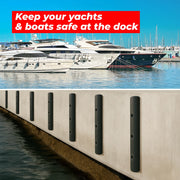 Rubber Buffer Strip 90× 10× 10 CM | Heavy Duty D-Type Wall Guard & Dock Fender