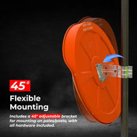 orange convex mirror for improving visibility at traffic intersections and blind turns