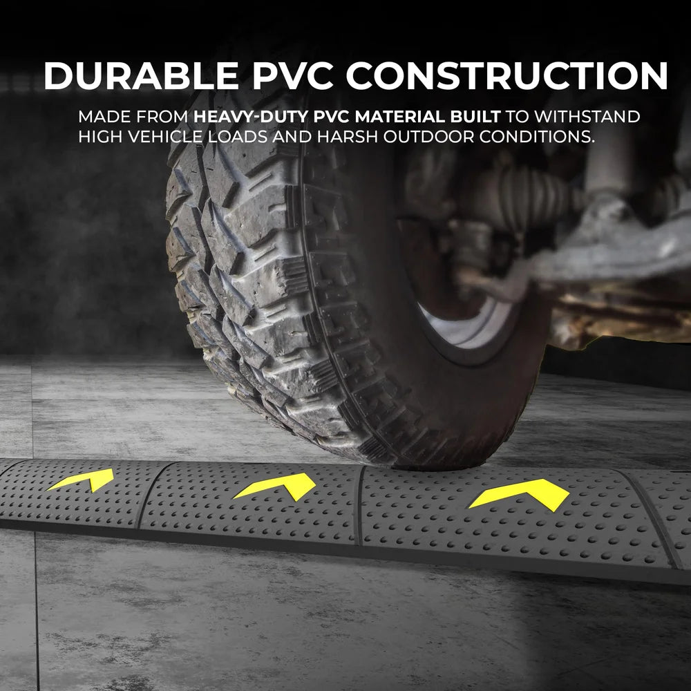 two channel cable ramp protector for protecting electrical cables
