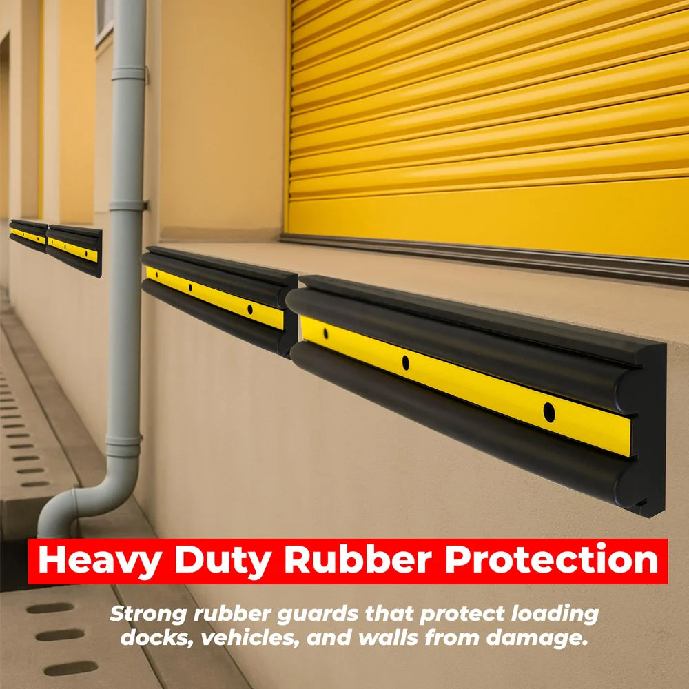 black PVC wall bumper guard for parking and warehouse safety