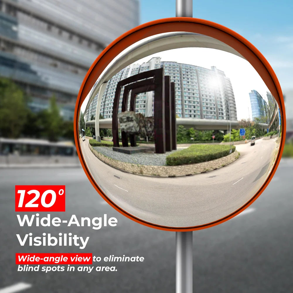wide angle convex security mirror for indoor and outdoor surveillance