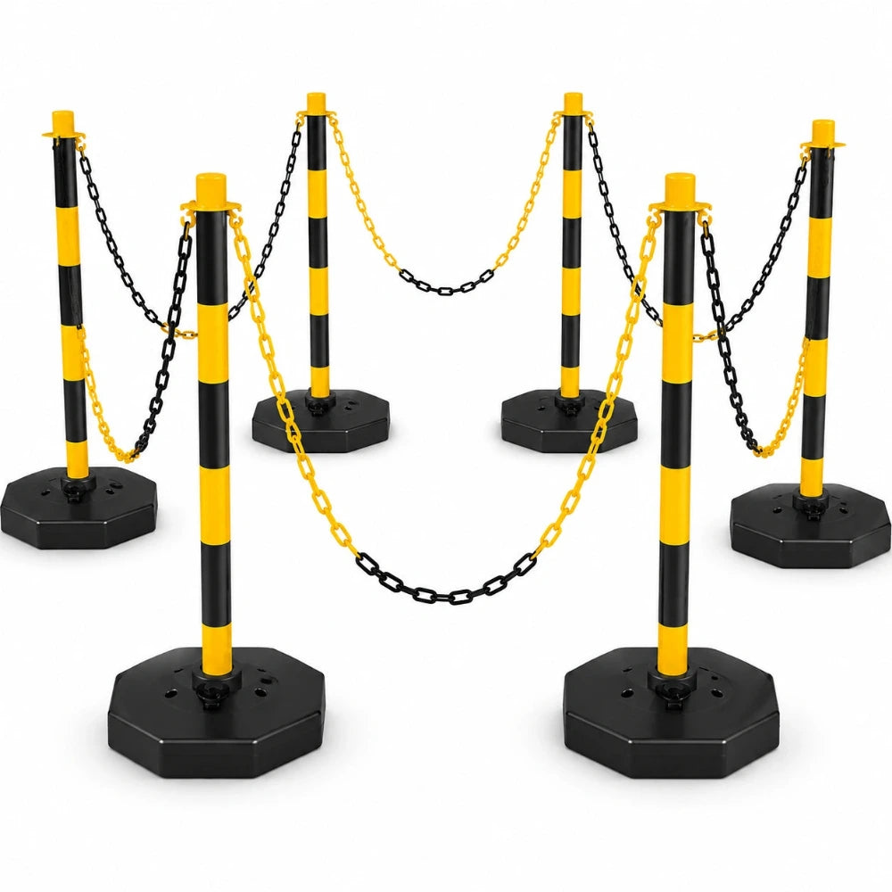 set of 6 black delineator